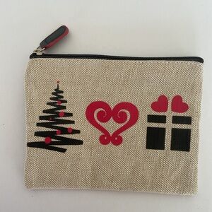 Brighton Festive Beige and Red Pouch NWOT